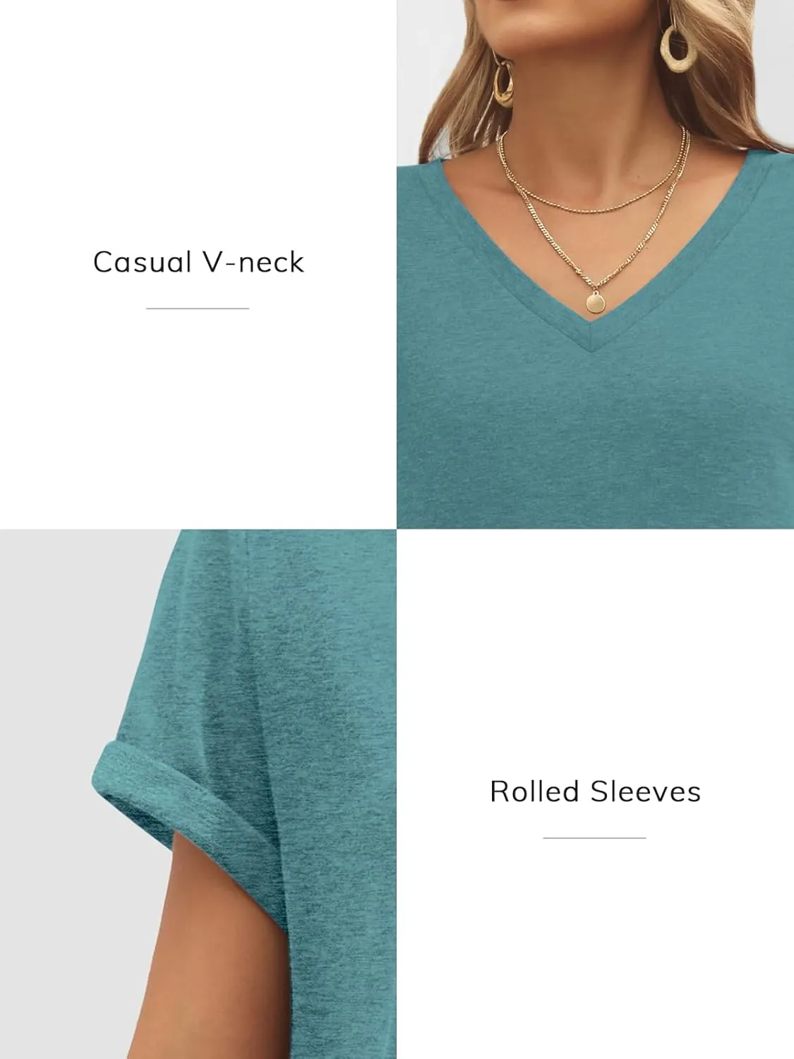 ATHMILE T Shirts Short Sleeve V Neck Tees for Women Fashion Tops Trendy Lightweight Casual Summer Outfits Clothes 2025 Beach