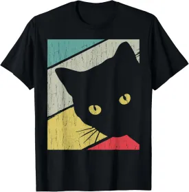 Cat Retro Style Vintage Kitten Owner Pet Lover Gift T-Shirt