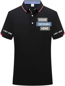 Custom Polo Shirts Design Your Own Personalized Golf Shirt with Logo/Text/Image for Men/Women