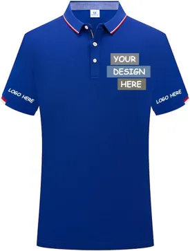Custom Polo Shirts Design Your Own Personalized Golf Shirt with Logo/Text/Image for Men/Women