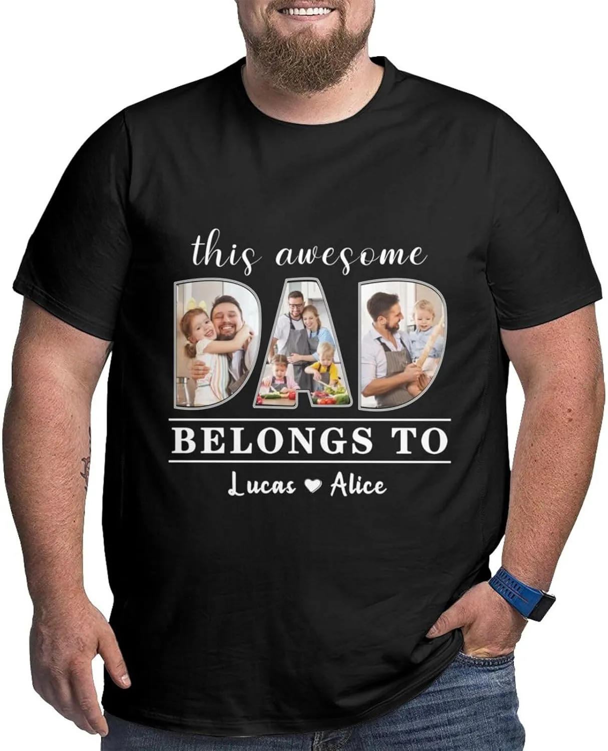 Custom Shirt for Men and Women, Personalized Picture Photo Face Text T-Shirt, Customized Tshirts Design Your Own