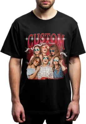 Custom Shirt for Men and Women, Personalized Picture Photo Face Text T-Shirt, Customized Tshirts Design Your Own
