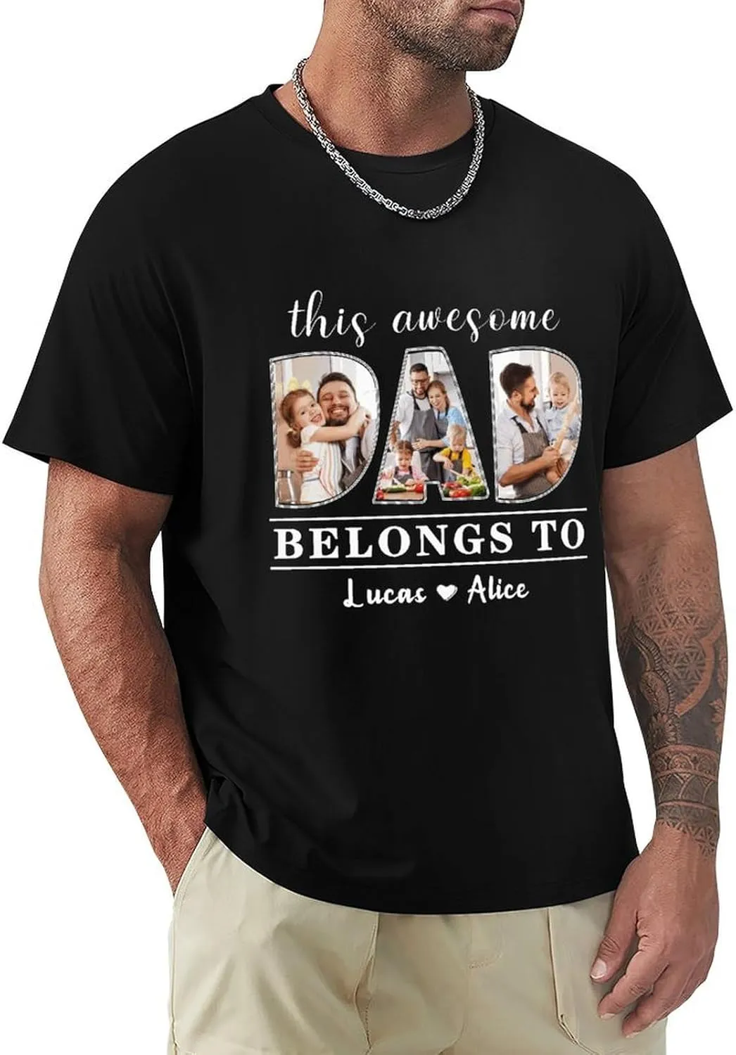 Custom Shirt for Men and Women, Personalized Picture Photo Face Text T-Shirt, Customized Tshirts Design Your Own