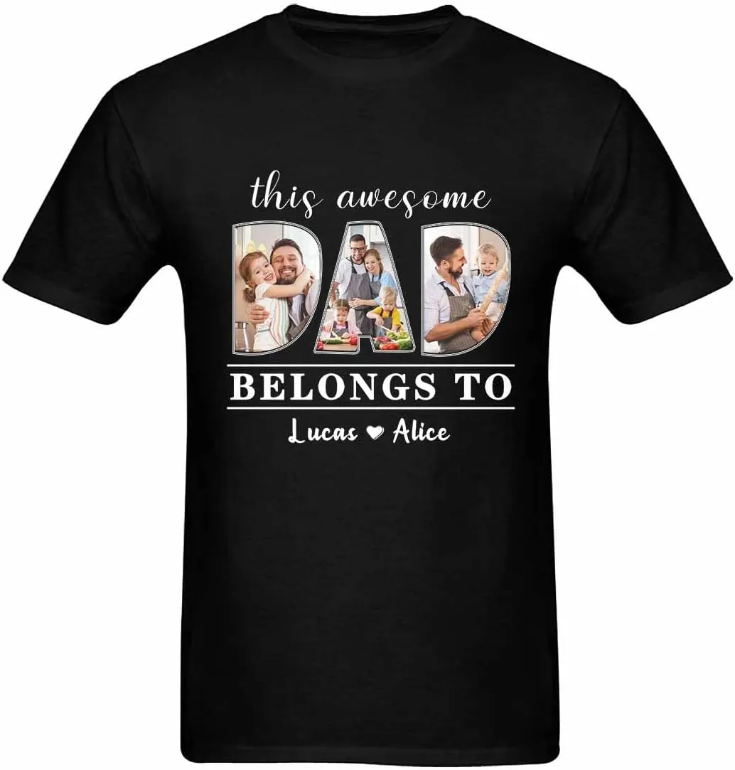 Custom Shirt for Men and Women, Personalized Picture Photo Face Text T-Shirt, Customized Tshirts Design Your Own