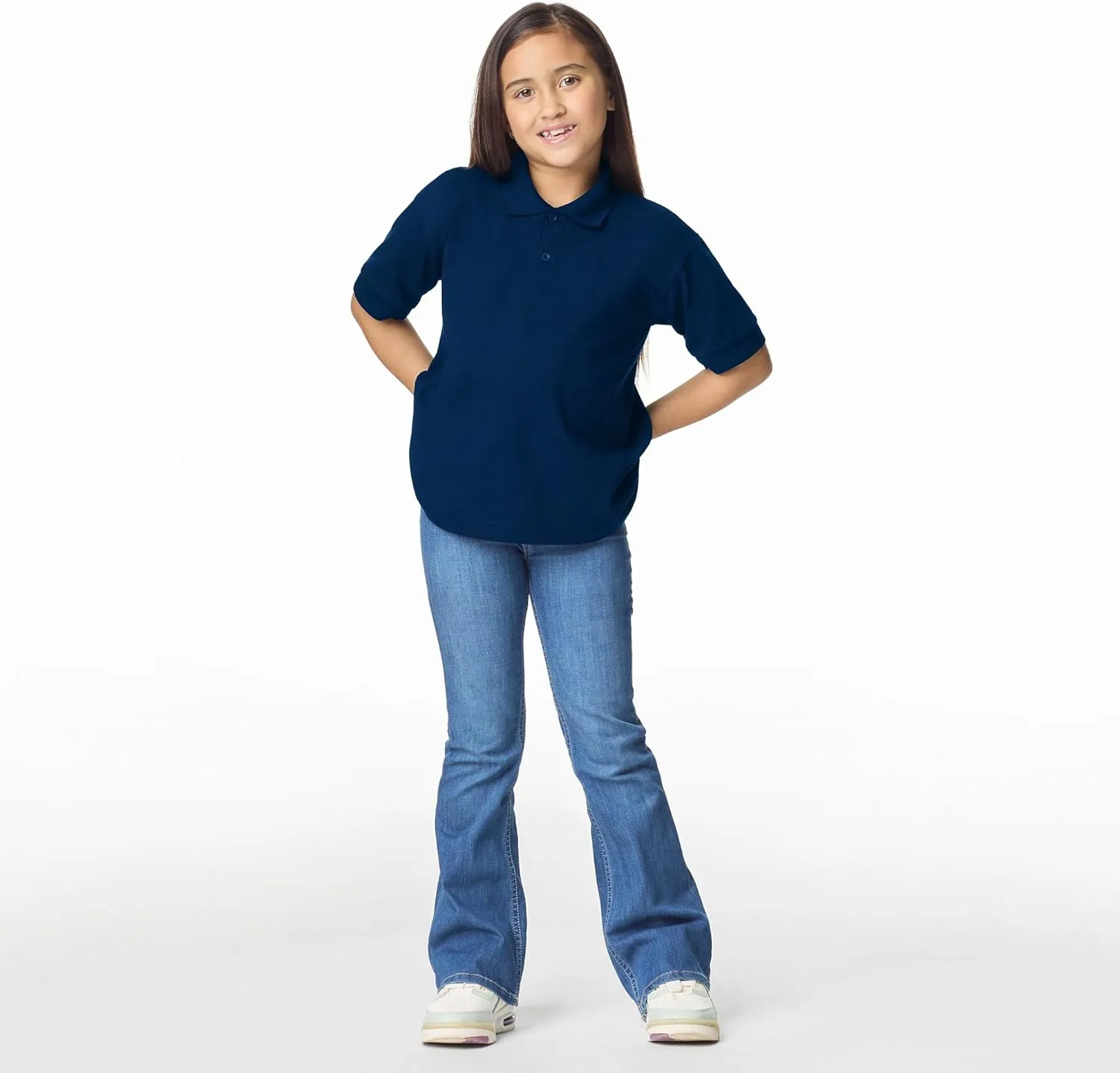 Gildan Kids' DryBlend Short Sleeve Polo, Style G8800b, 3-Pack