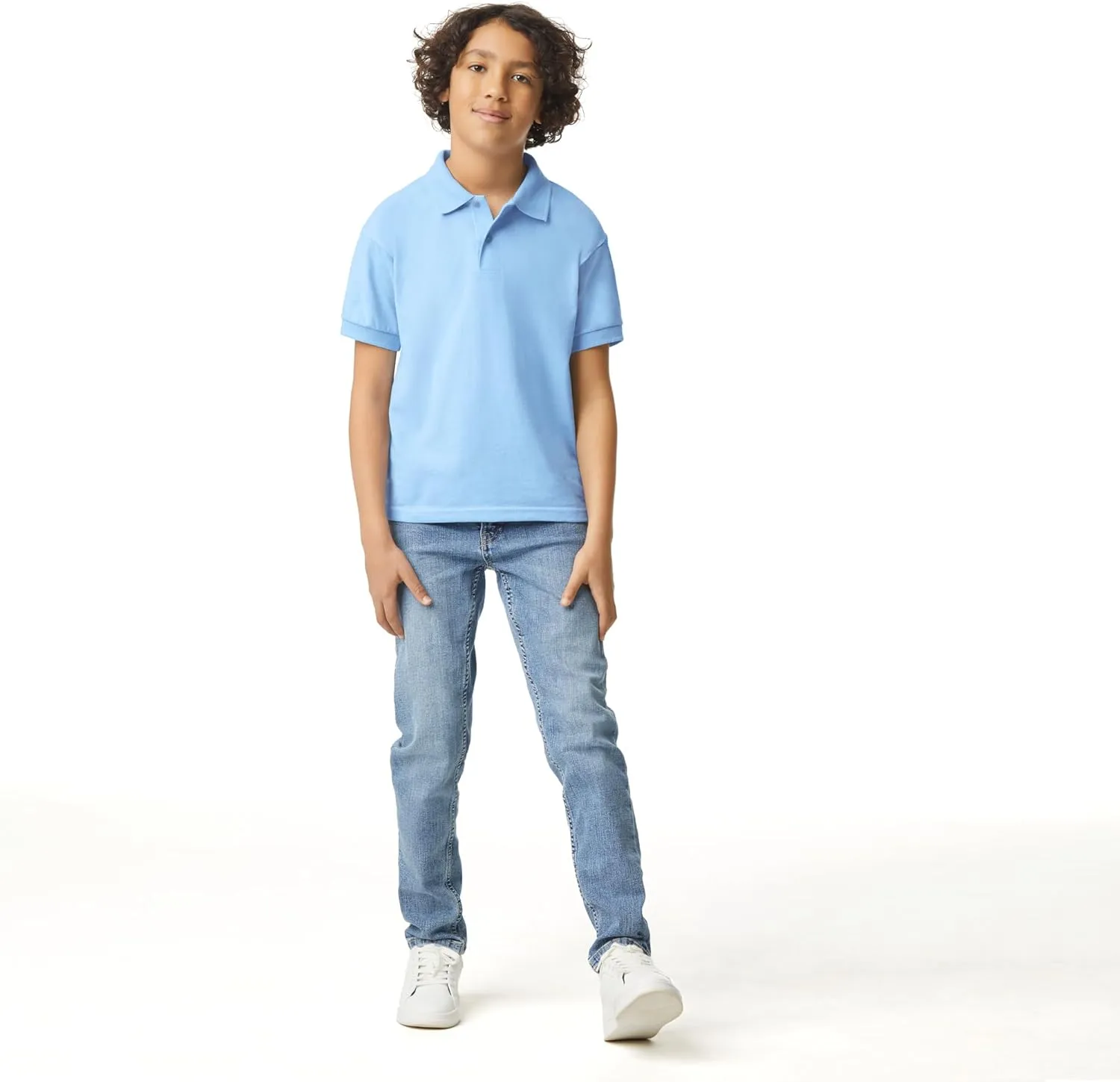 Gildan Kids' DryBlend Short Sleeve Polo, Style G8800b, 3-Pack