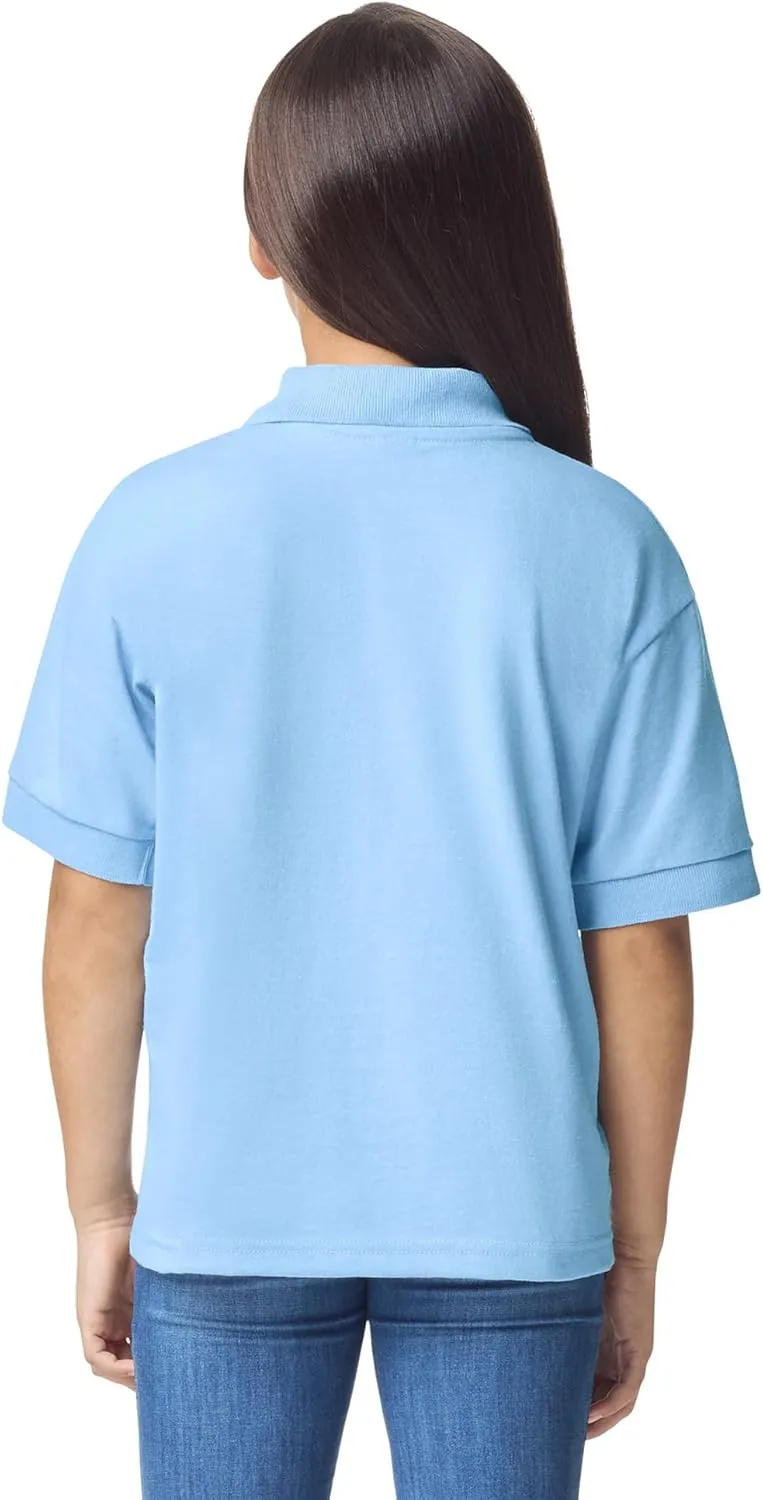 Gildan Kids' DryBlend Short Sleeve Polo, Style G8800b, 3-Pack