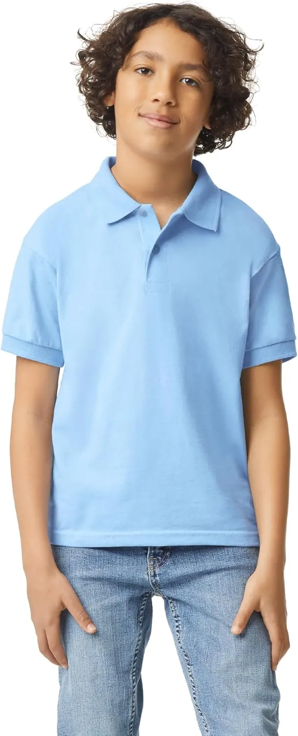 Gildan Kids' DryBlend Short Sleeve Polo, Style G8800b, 3-Pack