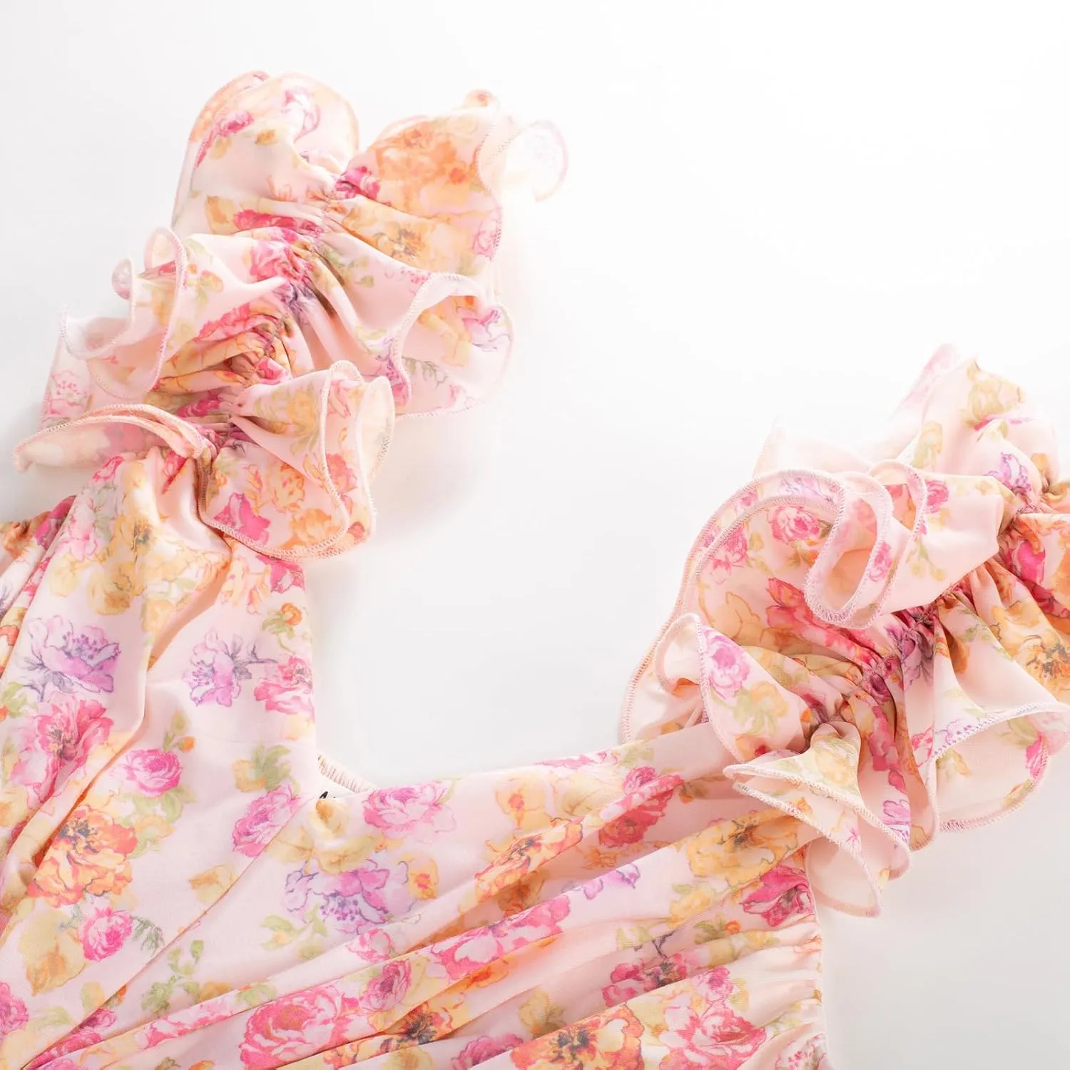 GRACE KARIN 2025 Women's Summer Floral Print Dress Sleeveless Casual Flowy Sundress A Line Ruffle Wedding Guest Outfit