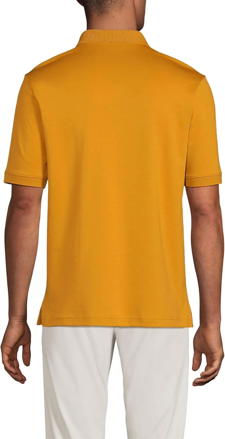 Lands' End Men's Short Sleeve American-Grown Supima Cotton Polo Shirt