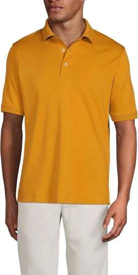 Lands' End Men's Short Sleeve American-Grown Supima Cotton Polo Shirt