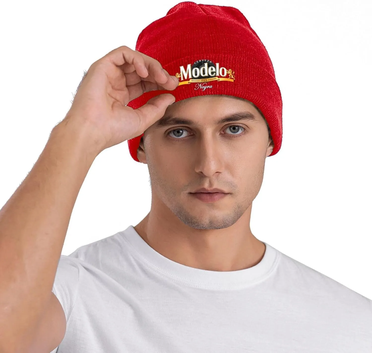 Modelo Beer Classic Warm Winter Knit Cap Fleece Lined Beanie Hat