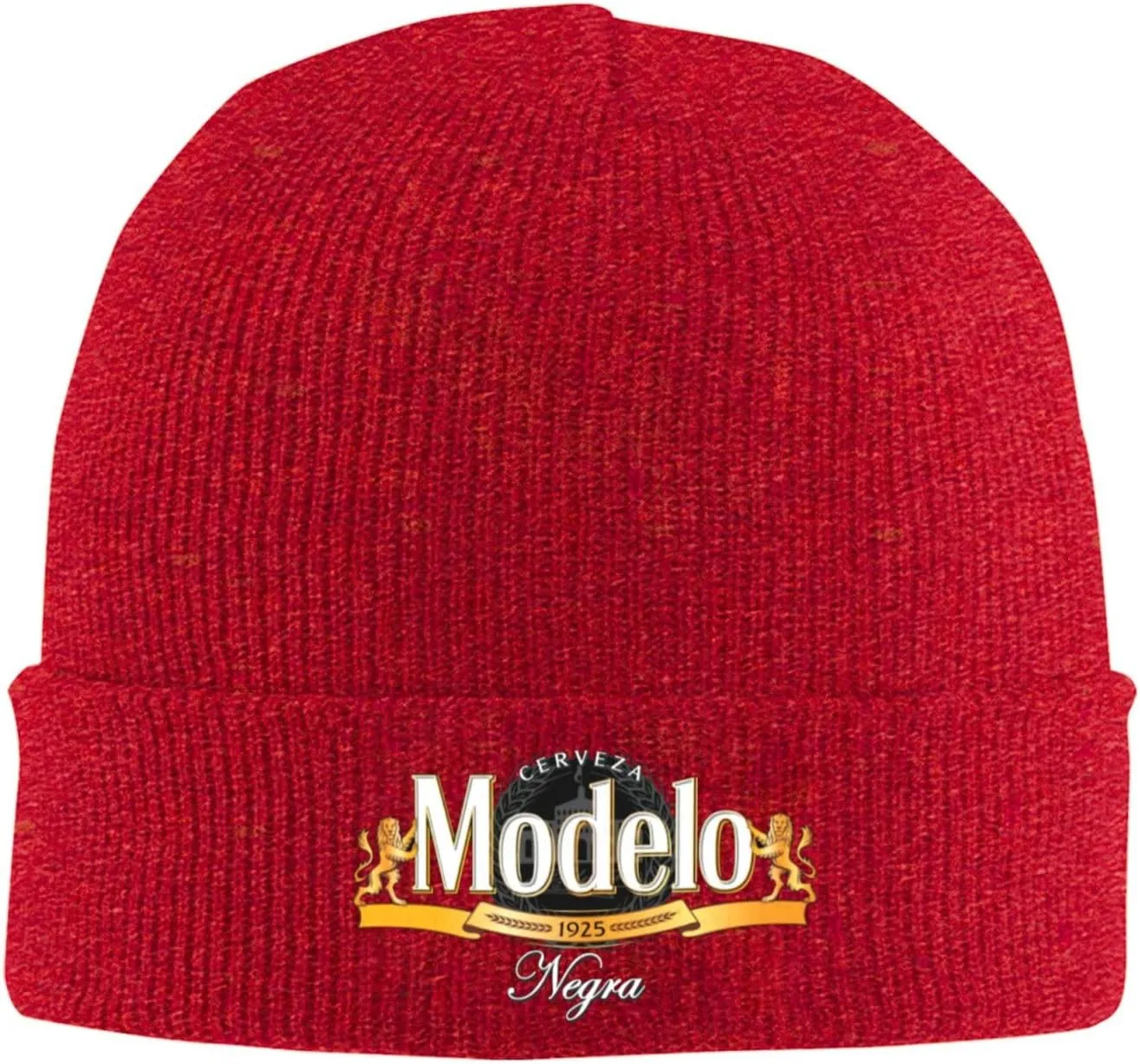 Modelo Beer Classic Warm Winter Knit Cap Fleece Lined Beanie Hat