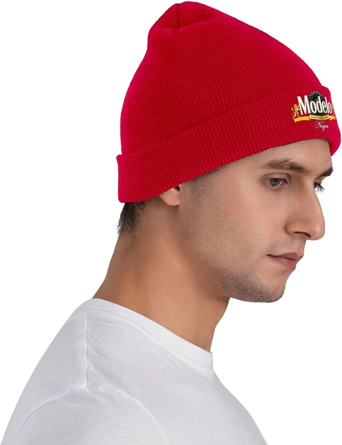 Modelo Beer Classic Warm Winter Knit Cap Fleece Lined Beanie Hat