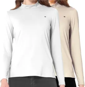 SSLR Mock Turtleneck for Women Mock Neck Top Long Sleeve T Shirt Casual Basic Active Layer
