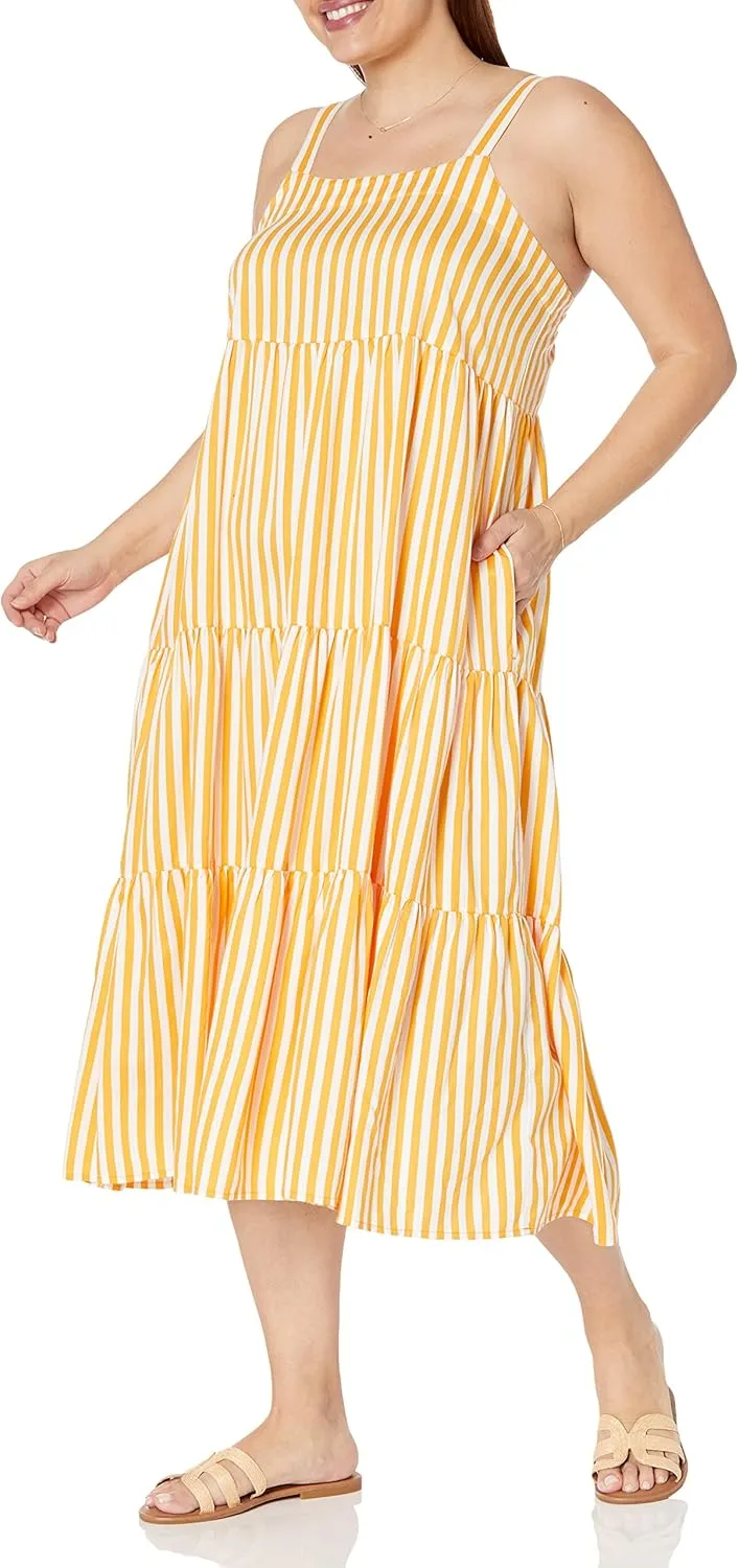 The Drop Women's Britt Tiered Maxi Tent Dress