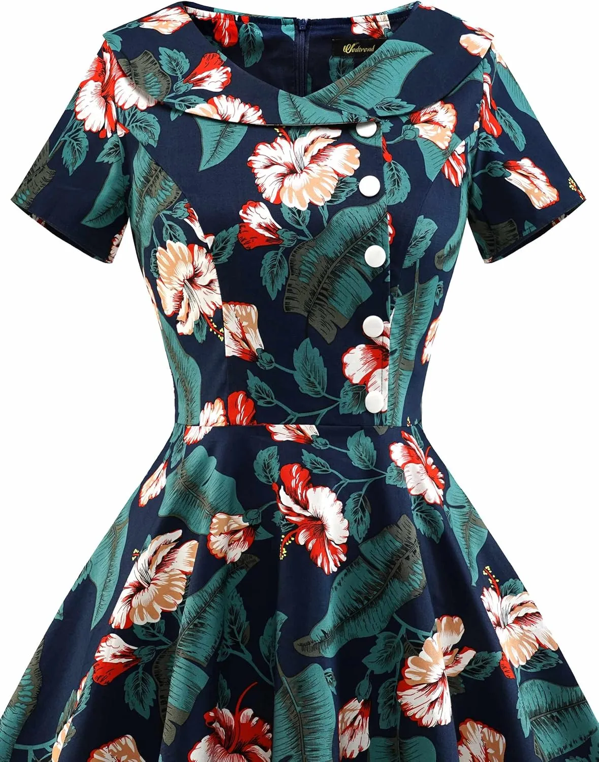 Wedtrend Women's 1950s Vintage Audrey Hepburn Style Cocktail Swing Dresses