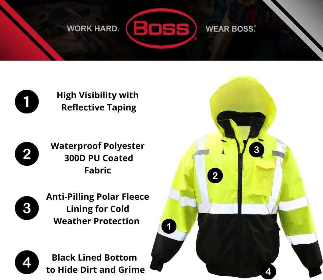 West Chester Men's Waterproof High Visibility Winter Bomber Jacket