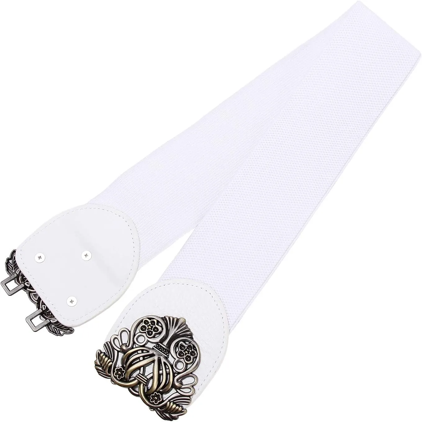 Women Retro Style Stretchy Waist Belt Vintage Elastic Wide Dress Belts