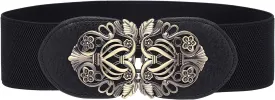 Women Retro Style Stretchy Waist Belt Vintage Elastic Wide Dress Belts