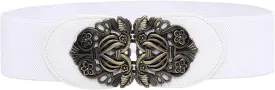 Women Retro Style Stretchy Waist Belt Vintage Elastic Wide Dress Belts