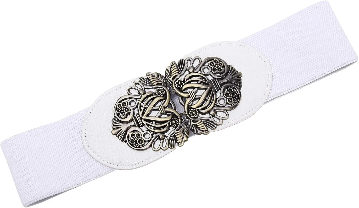 Women Retro Style Stretchy Waist Belt Vintage Elastic Wide Dress Belts