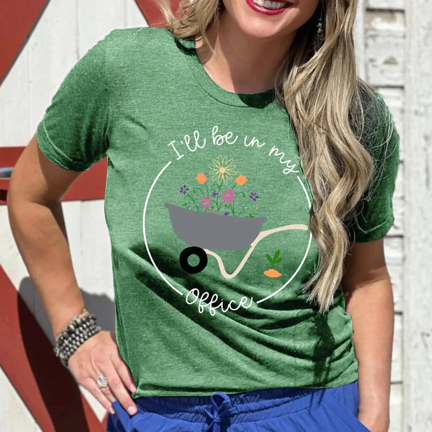 Womens Garden Shirts Plant Lover T-Shirt Farmer Gander Tee Tops